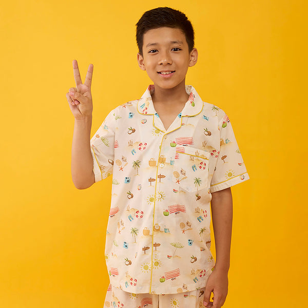 Tropical Days Pima Shorts Set For Kids