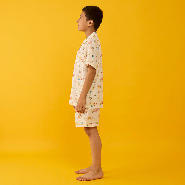 Tropical Days Pima Shorts Set For Kids