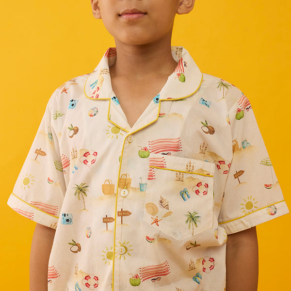 Tropical Days Pima Shorts Set For Kids