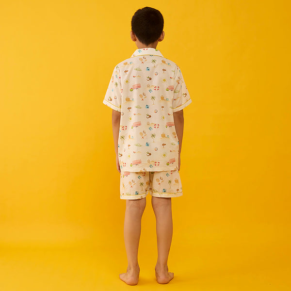 Tropical Days Pima Shorts Set For Kids
