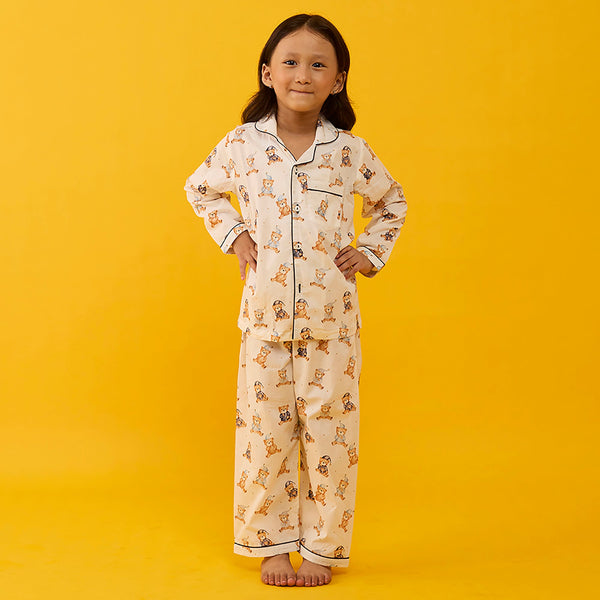 Teddy Hugs Pima Pajama Set For Kids