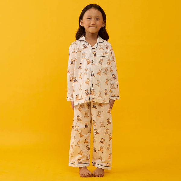 Teddy Hugs Pima Pajama Set For Kids