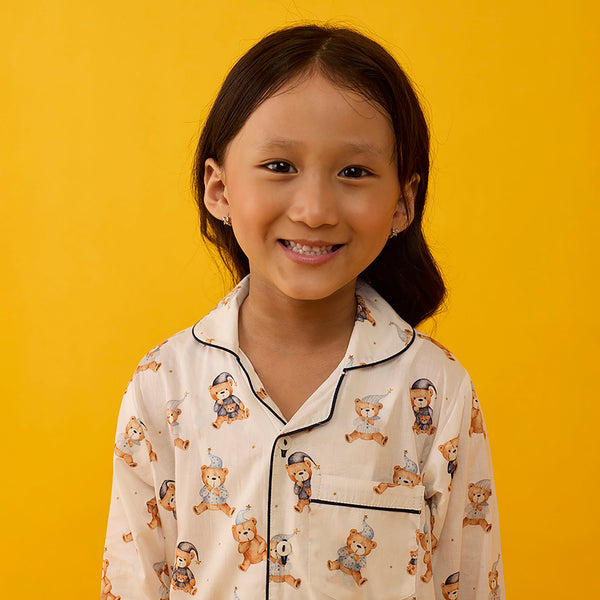 Teddy Hugs Pima Pajama Set For Kids