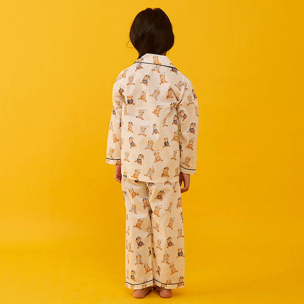 Teddy Hugs Pima Pajama Set For Kids