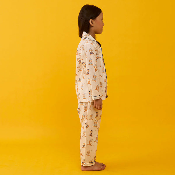 Teddy Hugs Pima Pajama Set For Kids