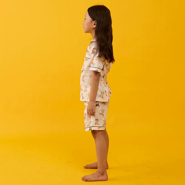 Teddy Hugs Pima Shorts Set For Kids