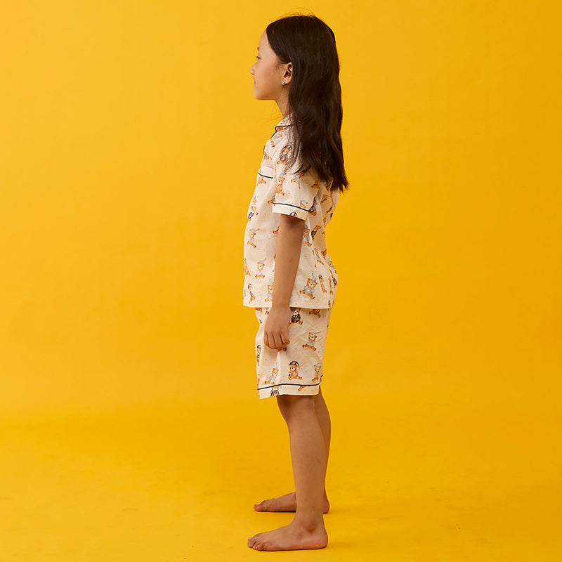 Teddy Hugs Pima Shorts Set For Kids