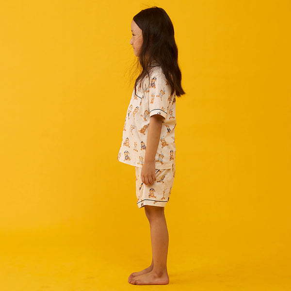 Teddy Hugs Pima Shorts Set For Kids