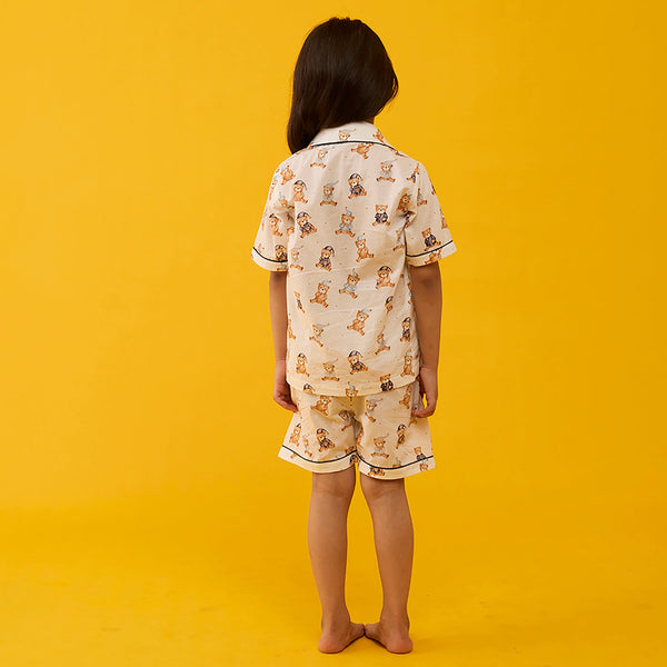 Teddy Hugs Pima Shorts Set For Kids