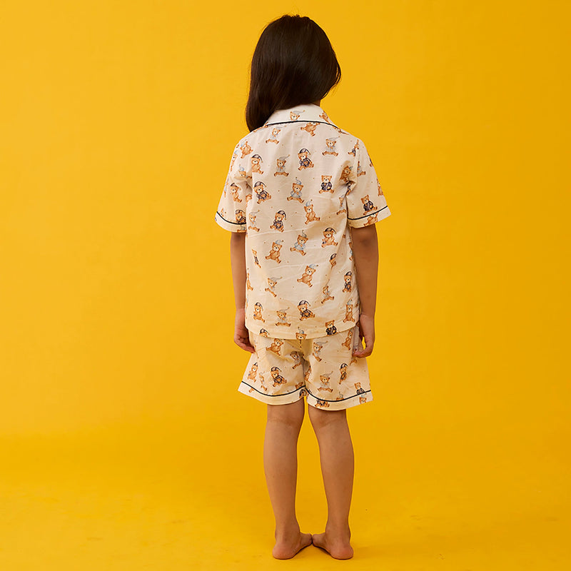 Teddy Hugs Pima Shorts Set For Kids