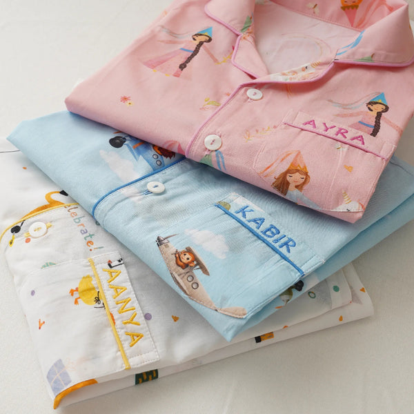 Sky Safari Pima Shorts Set For Kids