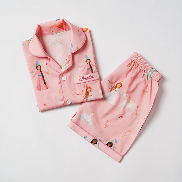 Princess Dreams Pima Shorts Set For Kids
