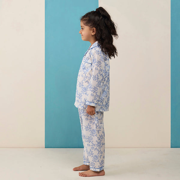Vintage Blooms Pima Pajama Set For Kids