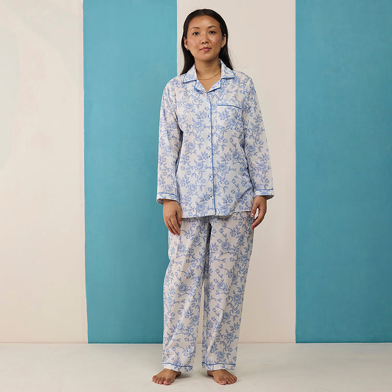 Women Vintage Blooms Pima Pajama Set