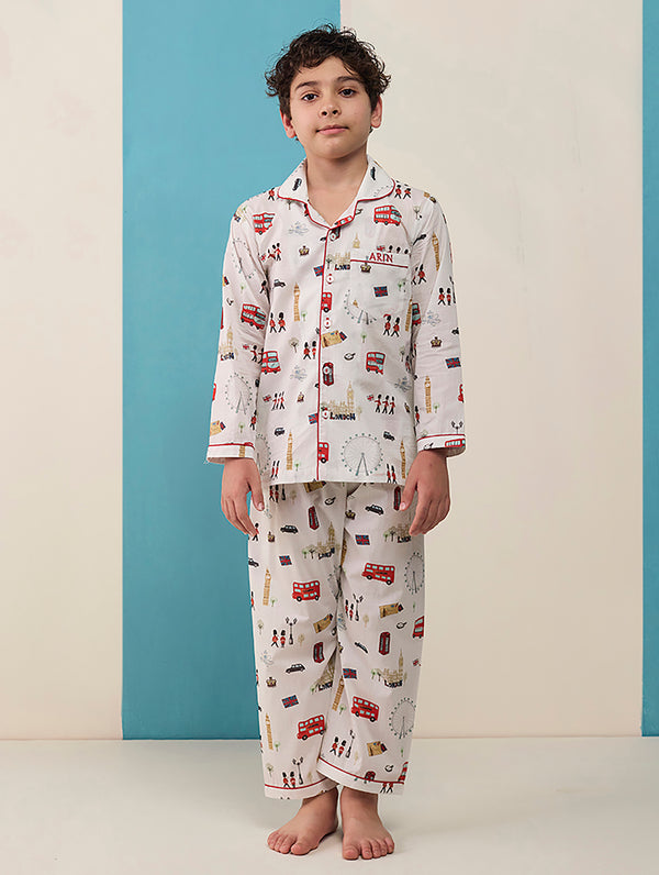 London Dreams Pima Pajama Set For Kids