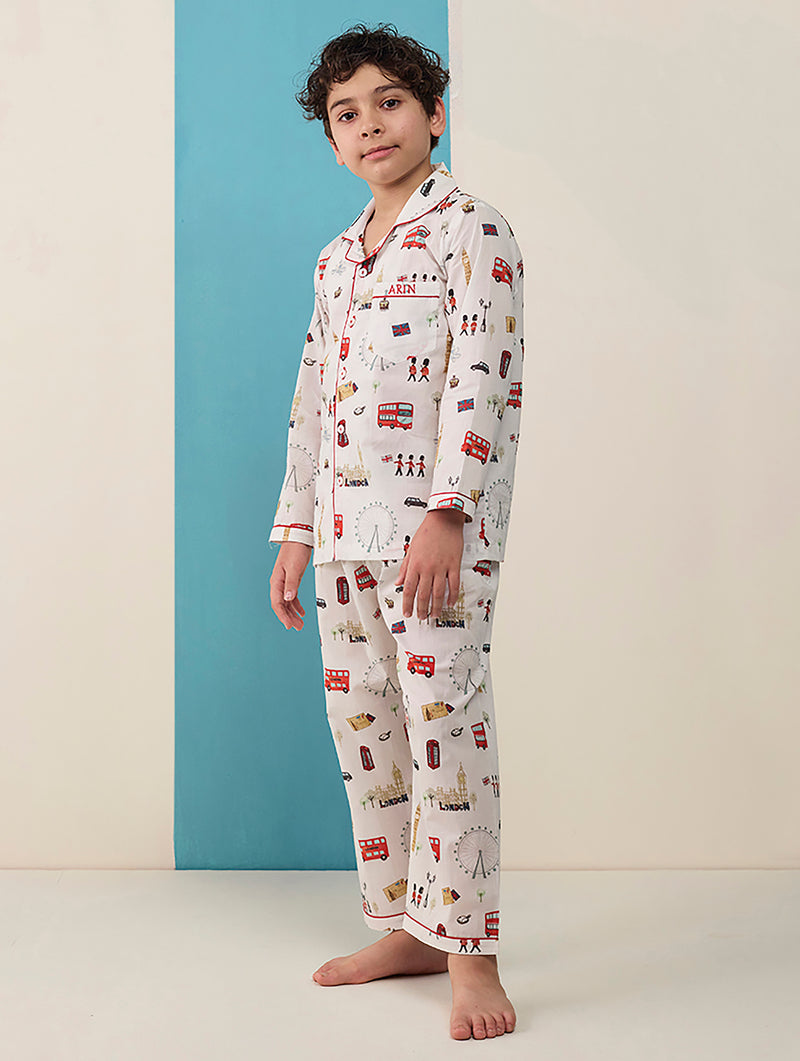 London Dreams Pima Pajama Set For Kids