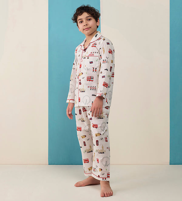 London Dreams Pima Pajama Set For Kids