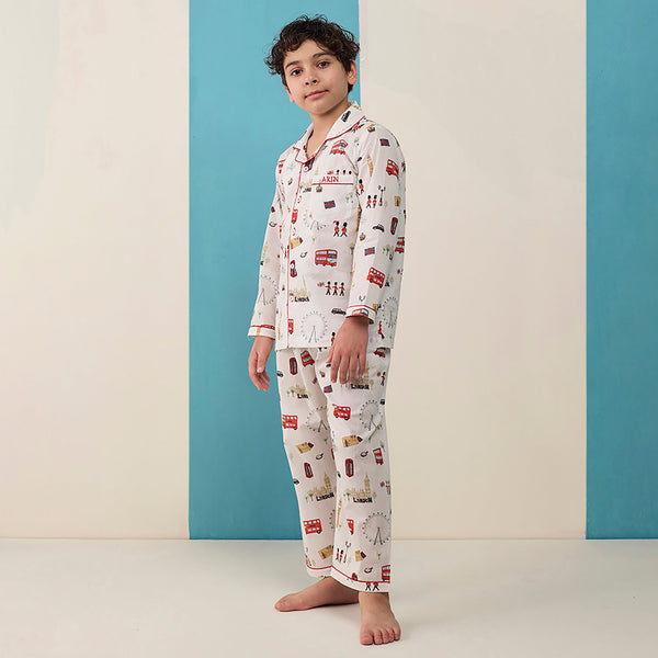 London Dreams Pima Pajama Set For Kids
