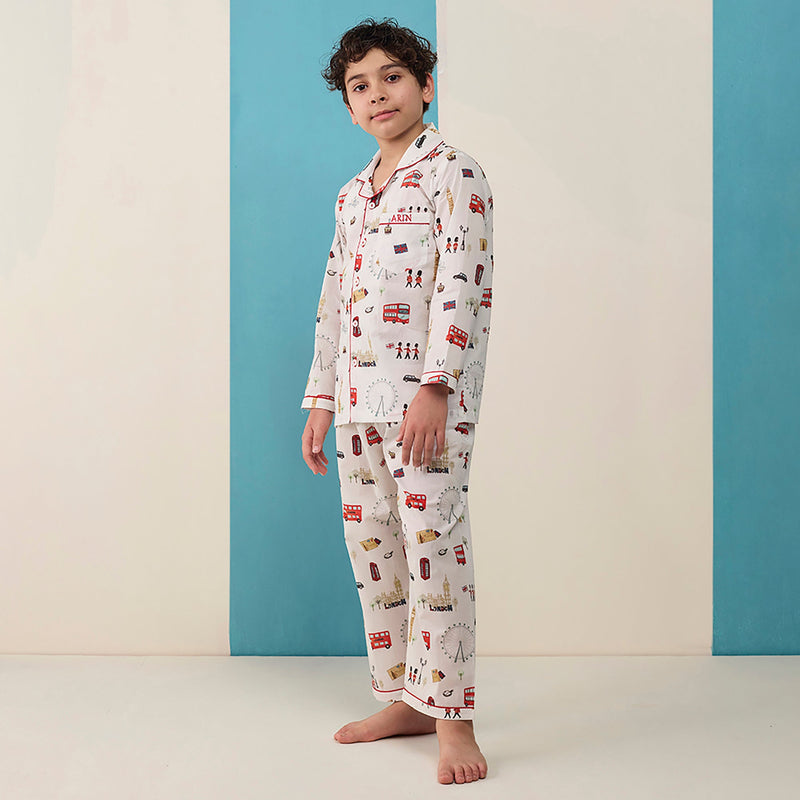 London Dreams Pima Pajama Set For Kids