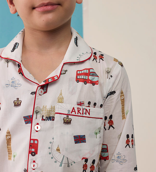 London Dreams Pima Pajama Set For Kids