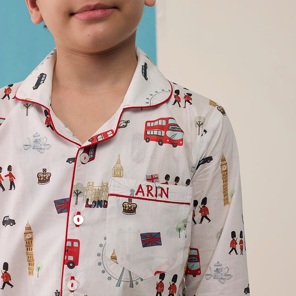 London Dreams Pima Pajama Set For Kids