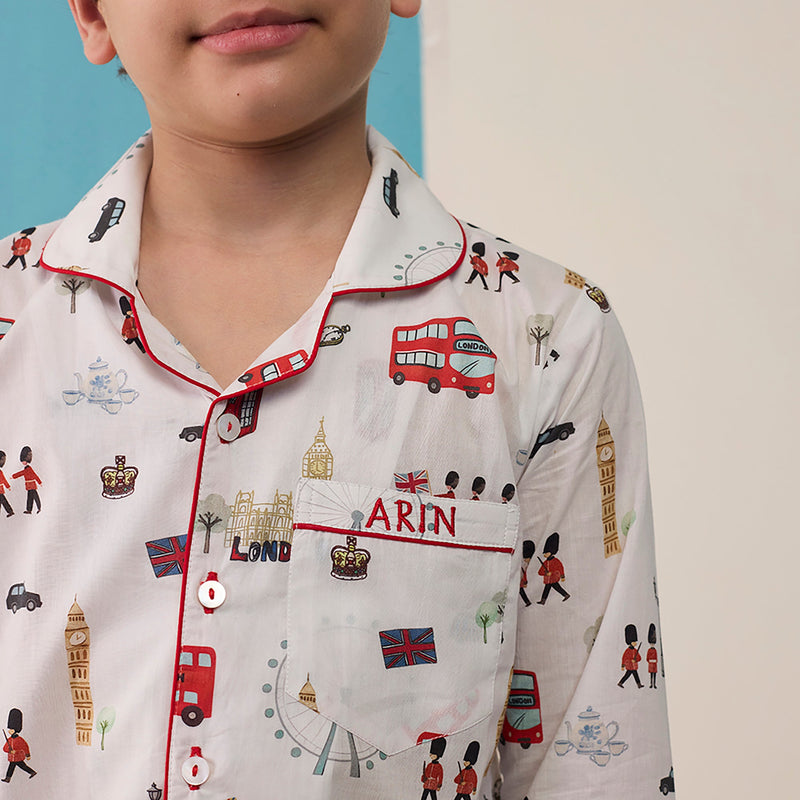 London Dreams Pima Pajama Set For Kids
