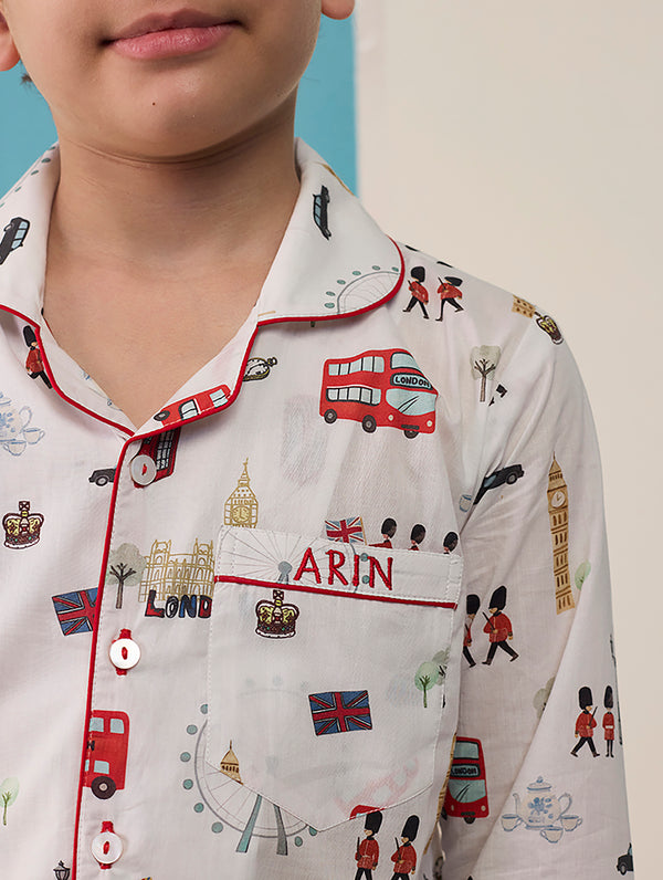 London Dreams Pima Pajama Set For Kids