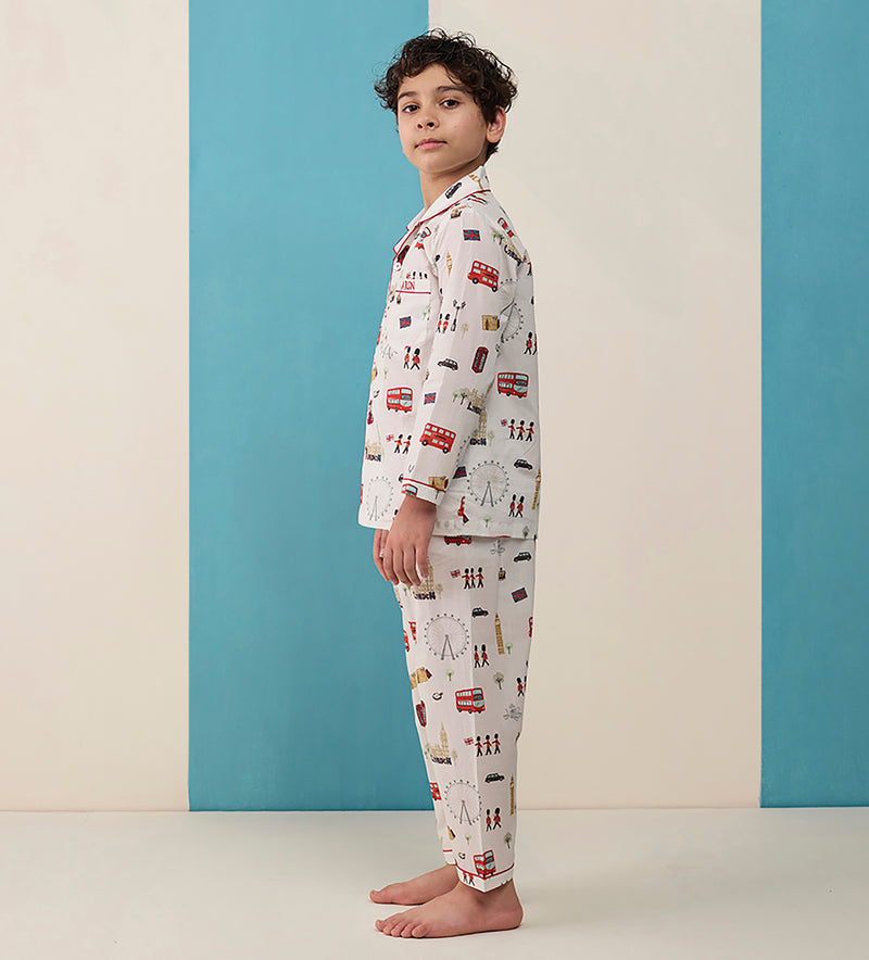 London Dreams Pima Pajama Set For Kids