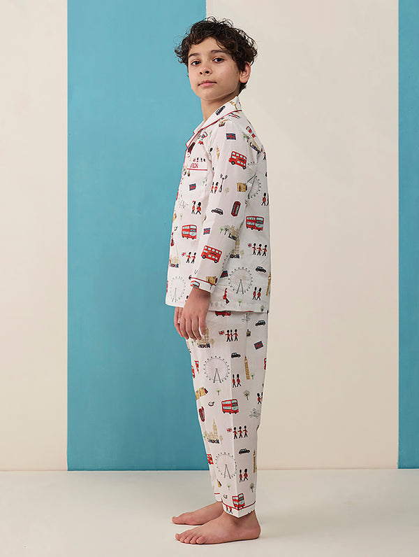 London Dreams Pima Pajama Set For Kids