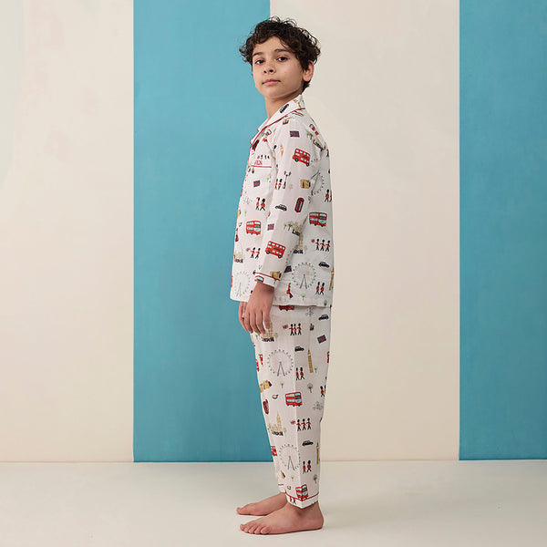 London Dreams Pima Pajama Set For Kids