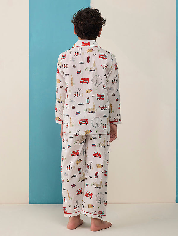 London Dreams Pima Pajama Set For Kids