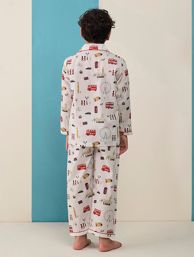 London Dreams Pima Pajama Set For Kids