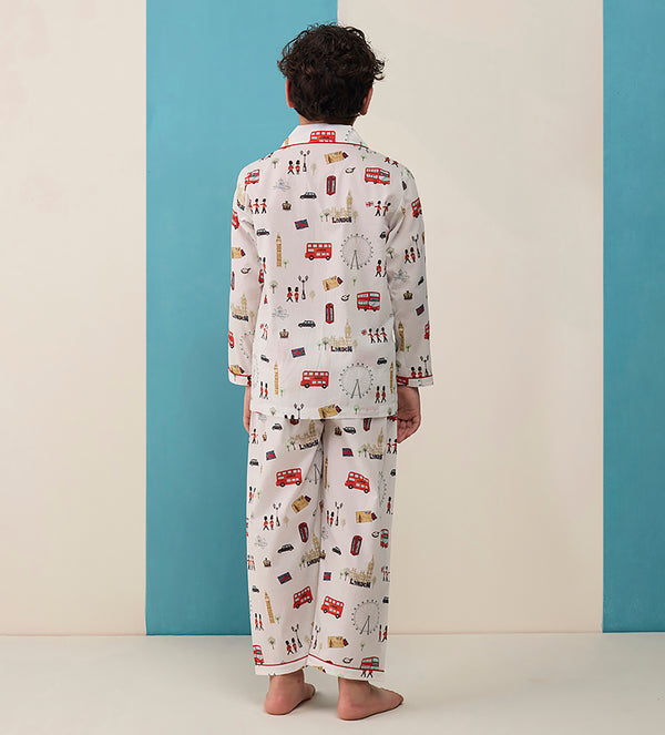 London Dreams Pima Pajama Set For Kids