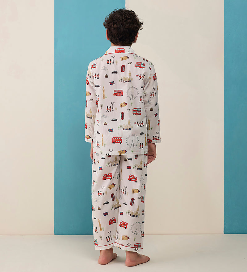 London Dreams Pima Pajama Set For Kids