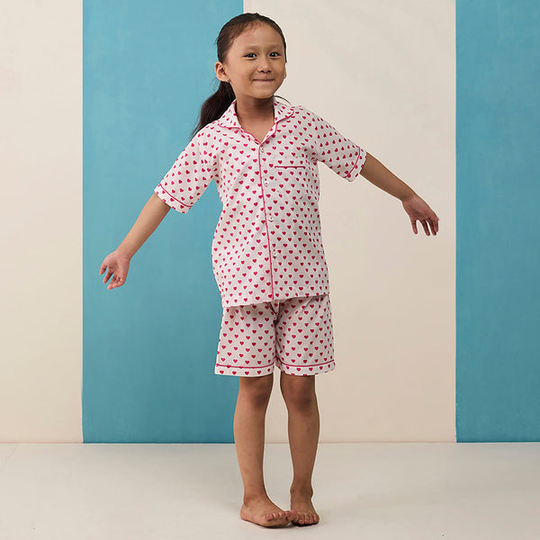 Sweethearts Pima Cotton Shorts Set For Kids