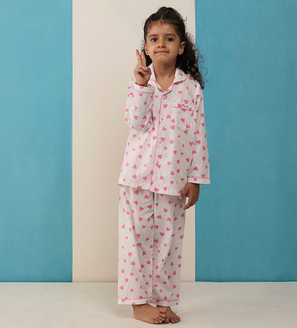 Love Sprinkle Pima Cotton Pajama Set For Kids (Copy)