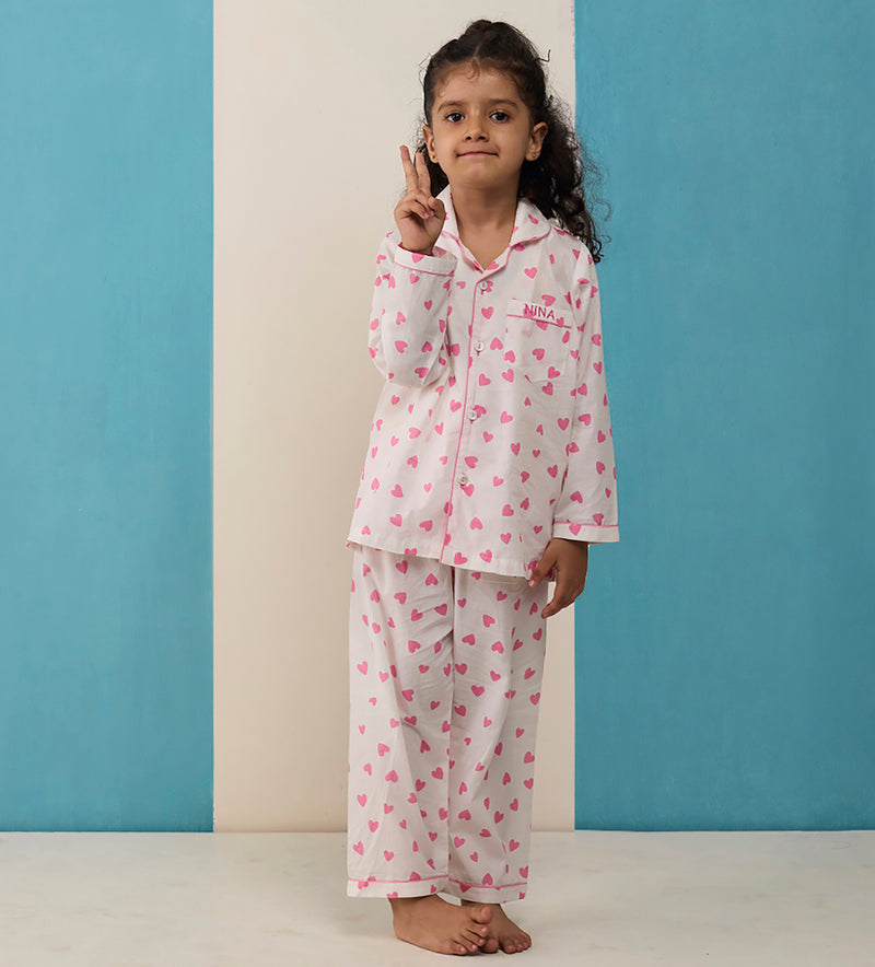 Love Sprinkle Pima Cotton Pajama Set For Kids (Copy)