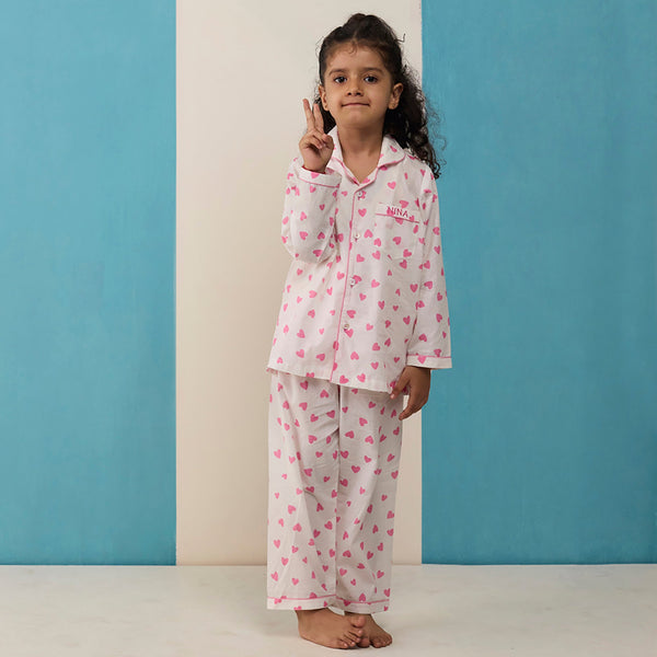 Love Sprinkle Pima Cotton Pajama Set For Kids