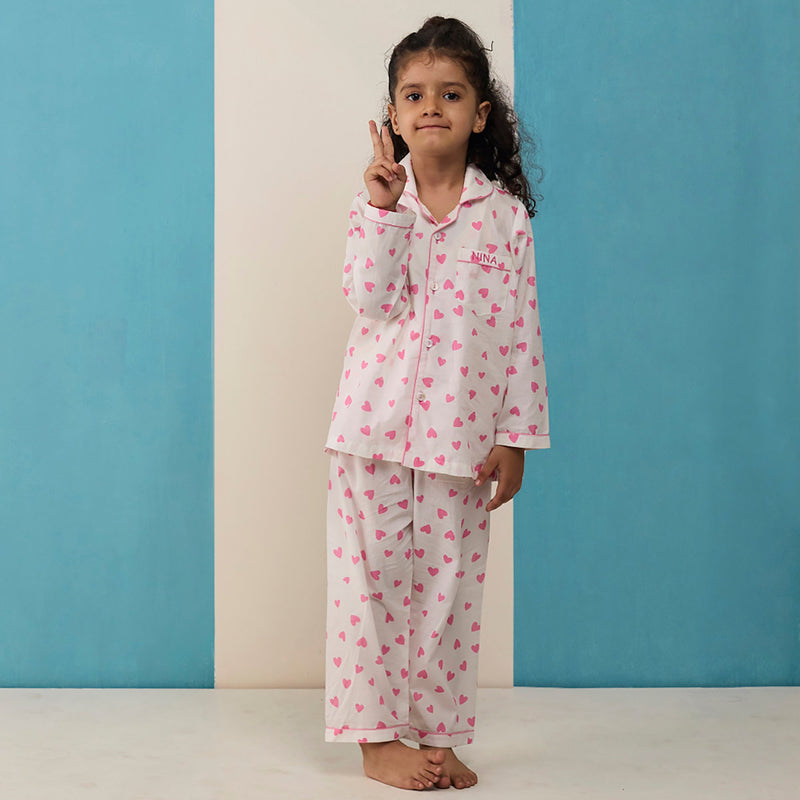 Love Sprinkle Pima Cotton Pajama Set For Kids