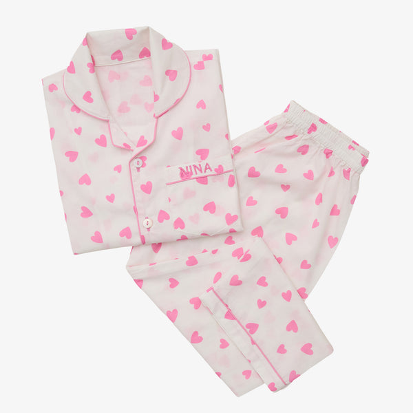 Love Sprinkle Pima Cotton Pajama Set For Kids