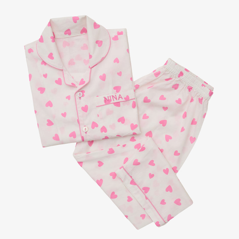 Love Sprinkle Pima Cotton Pajama Set For Kids