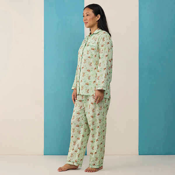 Women Monkeying Around Pima Pajama Set