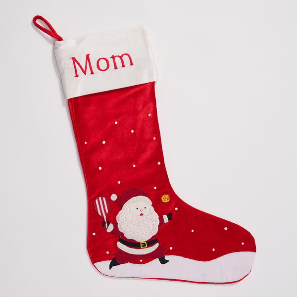 Santa Plays Pickleball Stocking