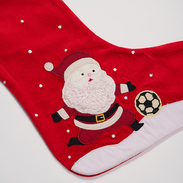 Santa Plays Football Stocking