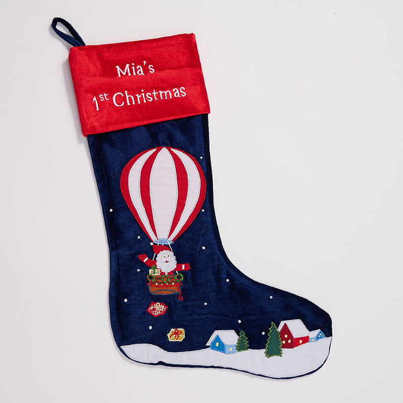Santa's Balloon Ride Stocking