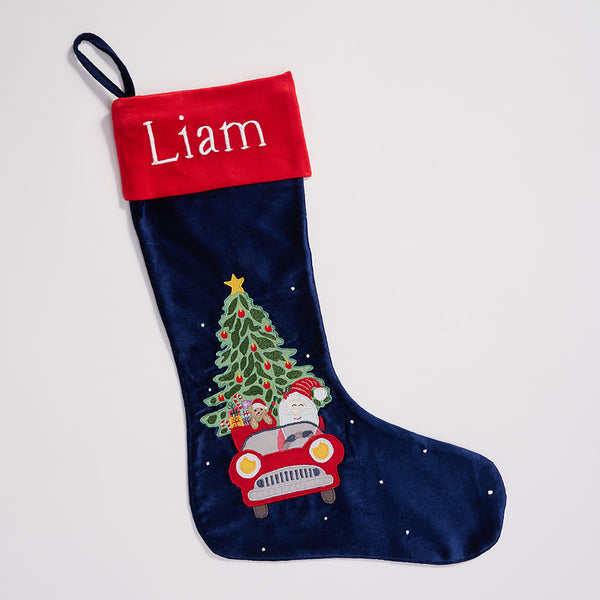 Santa’s Joyride Stocking (Blue)