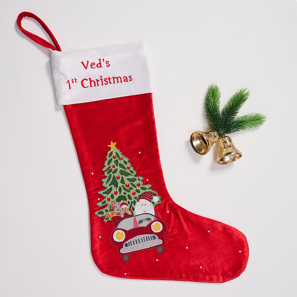 Santa’s Joyride Stocking (Red)