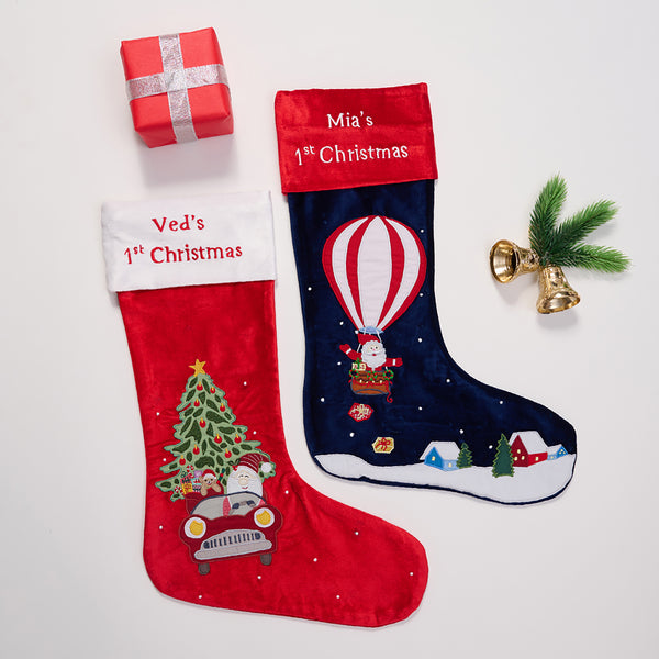 Santa’s Joyride Stocking (Red)