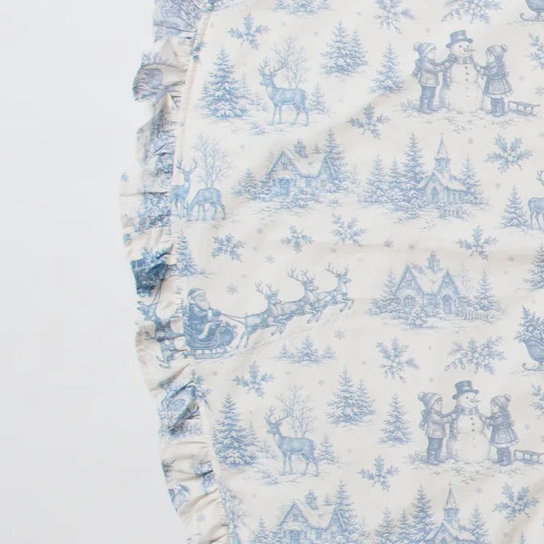 Christmas Night Toile Tree Skirt