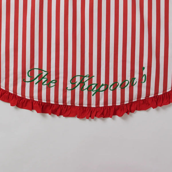Red Candy Striped Tree Skirt
